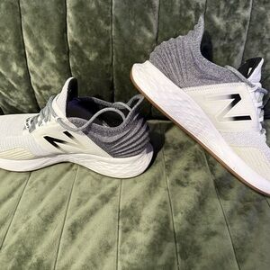 New Balance White and Gray Fresh Foam Roav